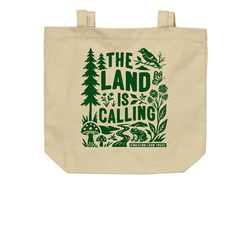 The Land is Calling Tote Bag, a Oyster Organic Cotton Tote Bag