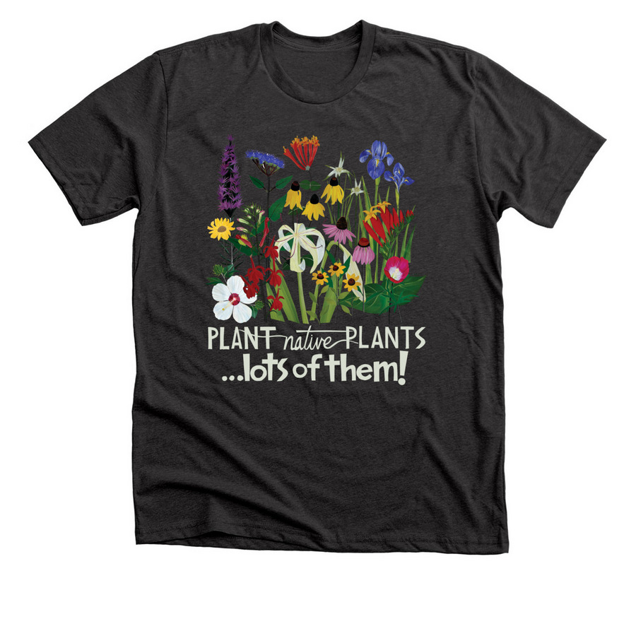 Plant Native Plants Tees, a Dark Grey Heather Premium Unisex Tee