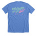 Always Sprinkling in the PNW, a Heather Columbia Blue Premium Unisex Tee (back-view)