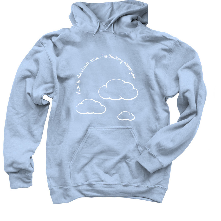 ?Head in the Clouds? Collection, a Light Blue Pullover Hoodie