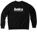 Wear it Loud: A Shirt to Remember (in white), a Deep Black Allmade Organic French Terry Crewneck Sweatshirt (back-view)