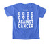 Good Dogs Against Cancer - LTD - Dark, a Flo Blue Comfort Colors Youth Tee (back-view)