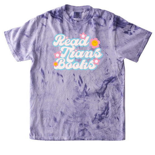 Read Trans Books!, a Amethyst Comfort Colors Colorblast Tee