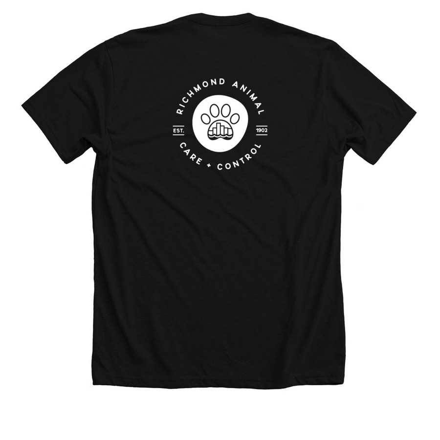 Team Tommie, a Solid Black Blend Premium Unisex Tee (back-view)