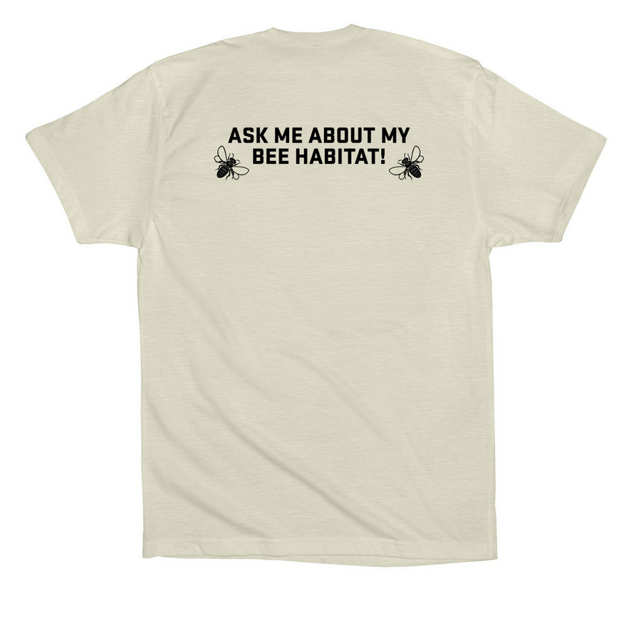 Bee Stewards, a Natural Premium Cotton Tee (back-view)