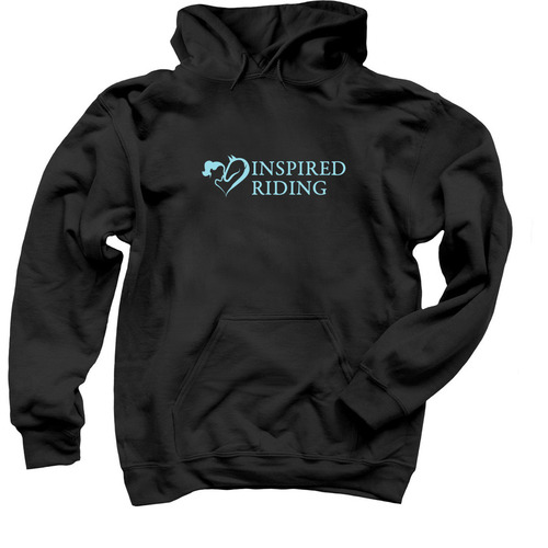 Inspired Riding?, a Black Pullover Hoodie
