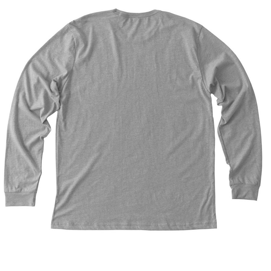 Dakin Adoption Era (black text version), a Athletic Heather Premium Long Sleeve Tee (back-view)
