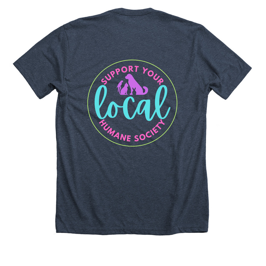 Support! - ACO's Version, a Heather Midnight Navy Premium Unisex Tee (back-view)