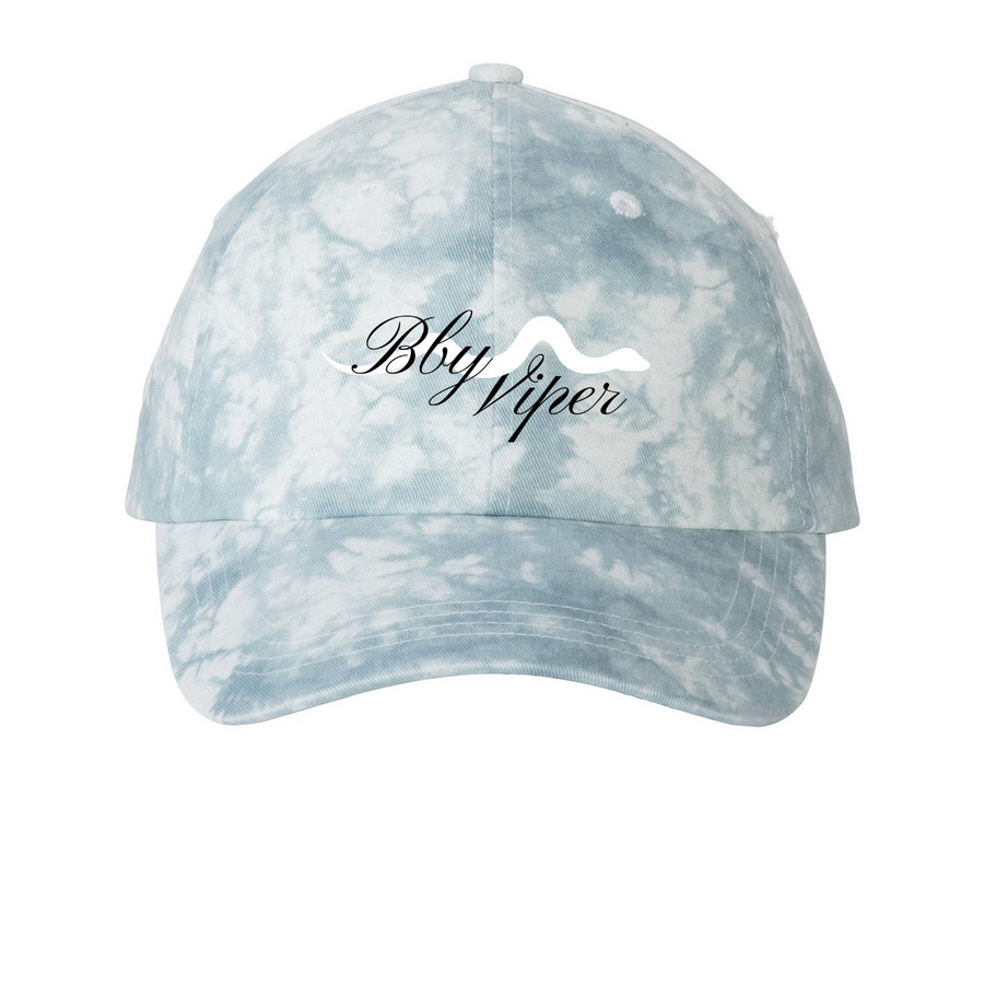 BBY VIPER Signature Hat, a Light Blue Printed Tie Dye Baseball Hat