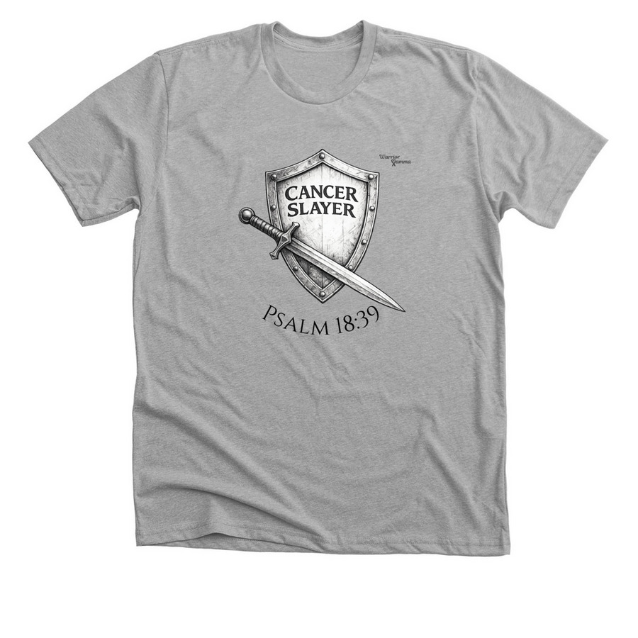 Help Us Slay Cancer with Kaylon, a Athletic Heather Premium Unisex Tee