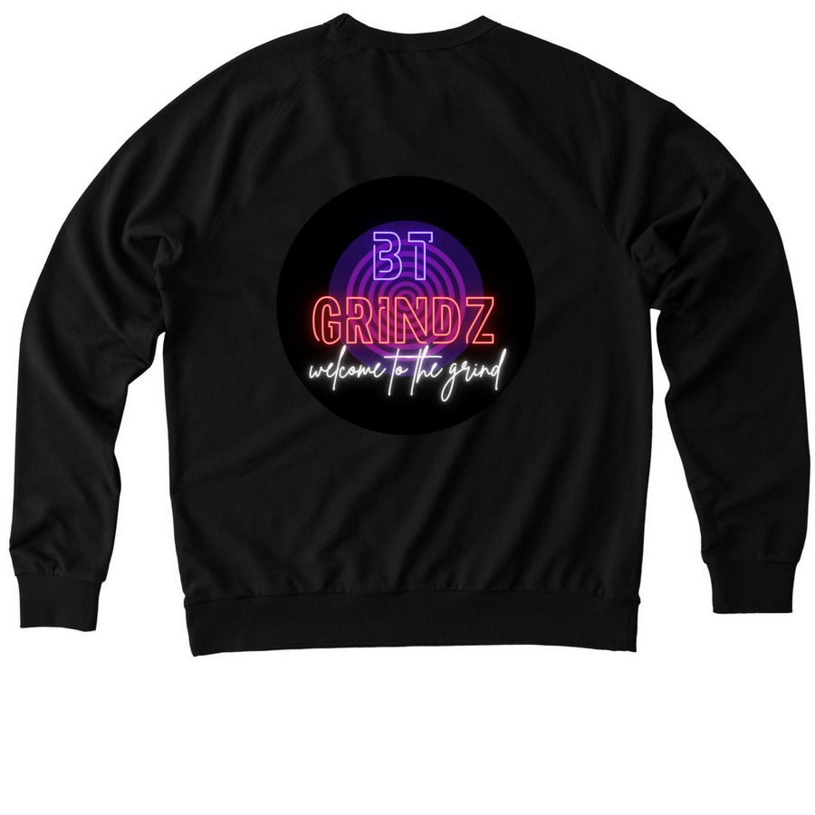 Veggie Free&nbsp;, a Deep Black Allmade Organic French Terry Crewneck Sweatshirt (back-view)