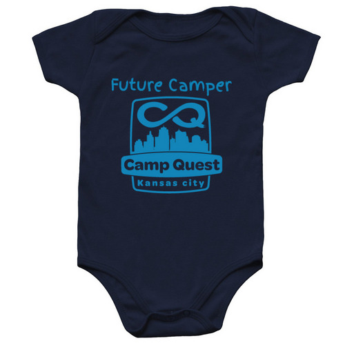 CQKC Future Camper Onesie, a Navy Infant Onesie