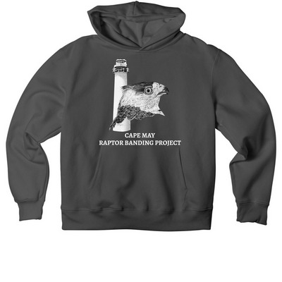 Cape May Raptor Banding Project, a Asphalt Premium Heavyweight Pullover Hoodie