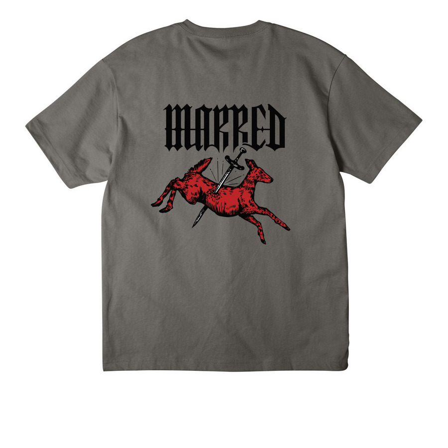 marred.merch, a Asphalt Unisex Heavyweight Tee (back-view)