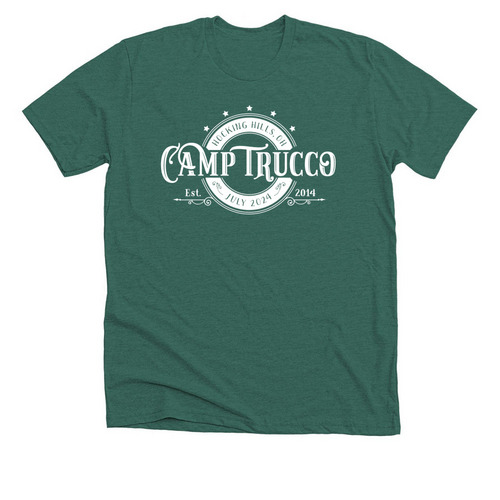 2024 Camp Trucco, a Heather Forest Premium Unisex Tee