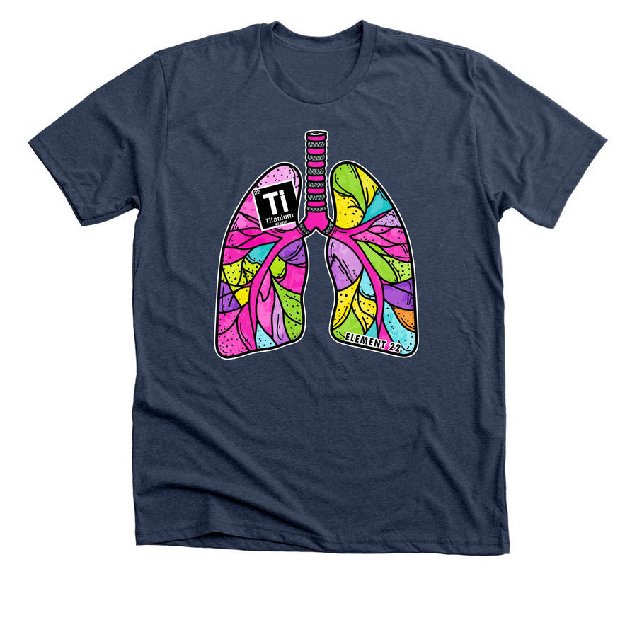 Element 22, a Heather Navy Premium Unisex Tee