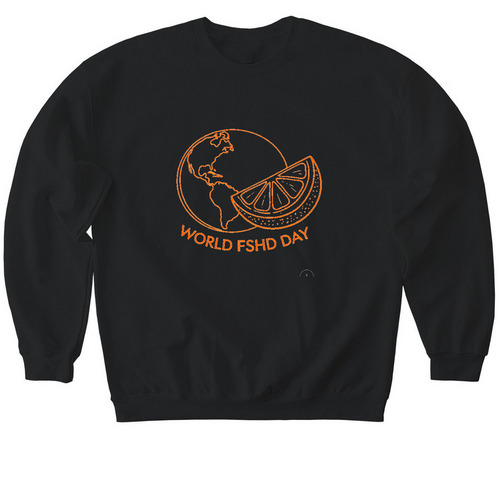 World FSHD Day - Community Design, a Black Softstyle Crewneck Sweatshirt