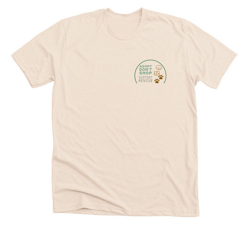 Adopt Don't Shop Supporting NYC Rescues, a Heather Soft Cream Premium Unisex Tee