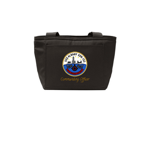 Insulated lunch tote, a Deep Black Insulated Lunch Tote