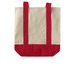 HB Two-Tone Tote, a Natural/Red Two-Tone Grocery Tote Bag (back-view)