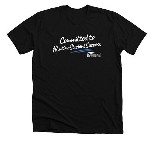 Committed to #LatinoStudentSuccess&nbsp;, a Solid Black Blend Premium Unisex Tee