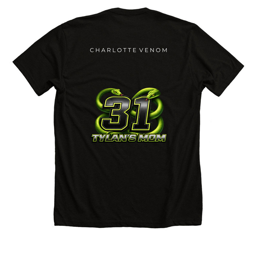 MOMba - Tylan, a Solid Black Blend Premium Unisex Tee (back-view)