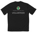 Volunteer Performance T's -Black/White Logo, a Black Classic Performance Tee (back-view)