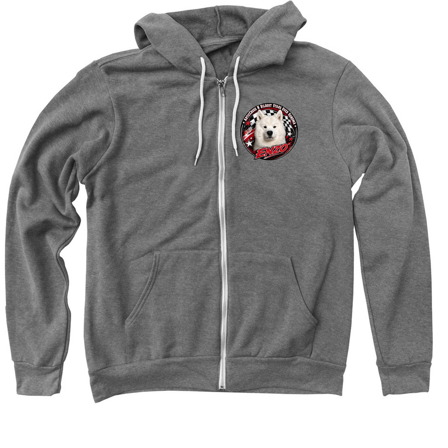 Enzo - Regular, a Deep Heather Zip Up Hoodie