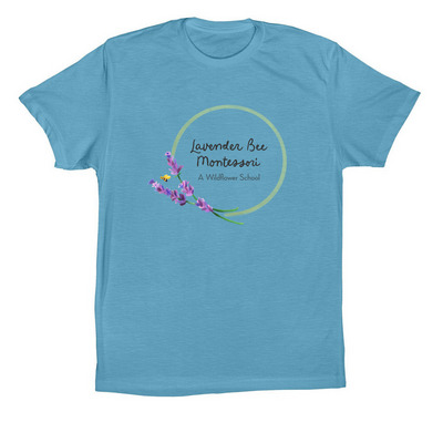 Lavender Bee Adult & Youth Apparel, a Ocean Blue Premium Cotton Tee