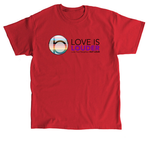 Love is Louder, a Red Classic Unisex Tee