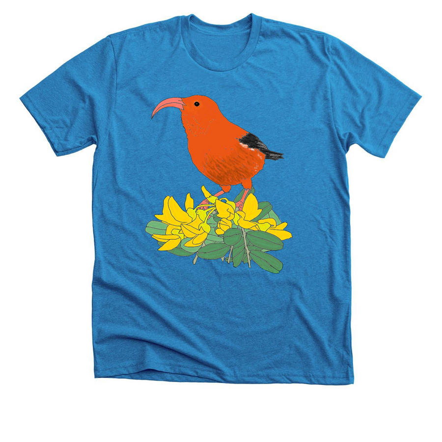'I'iwi Shirt, a Neon Blue Premium Unisex Tee