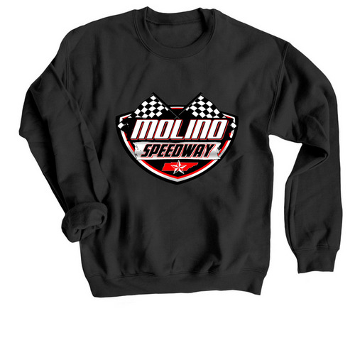 Molino Speedway, a Black Crewneck Sweatshirt