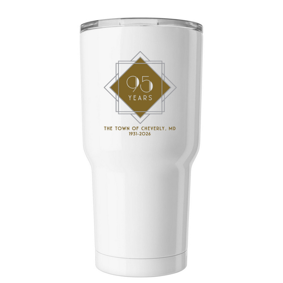 Cheverly 95th Anniversary Tumbler, a White Insulated Tumbler