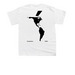 The Am?rica Tee, a White Youth Unisex Tee (back-view)