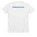 Marketplace & Academy White T-Shirt, a Solid White Blend Premium Unisex Tee (back-view)