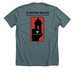 21 Guitar Salute - Puerto Rico, a Heather Slate Premium Unisex Tee (back-view)