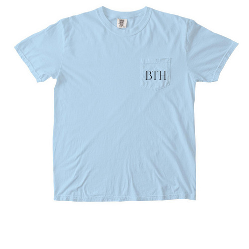 I Support N.C. Farmers, a Chambray Comfort Colors Pocket Tee