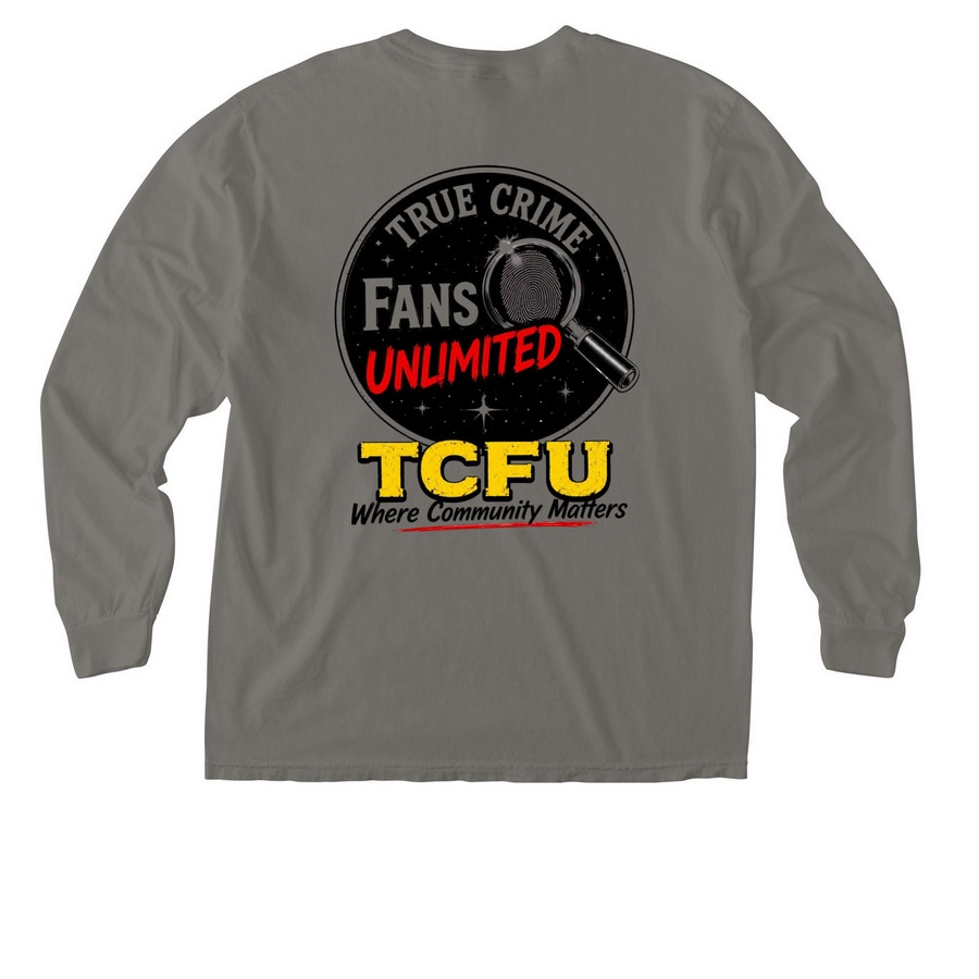 TCFU Community Pocket Tees, a Grey Comfort Colors Long Sleeve Pocket Tee (back-view)