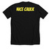 Nice Caulk, a Solid Black Blend Premium Unisex Tee (back-view)