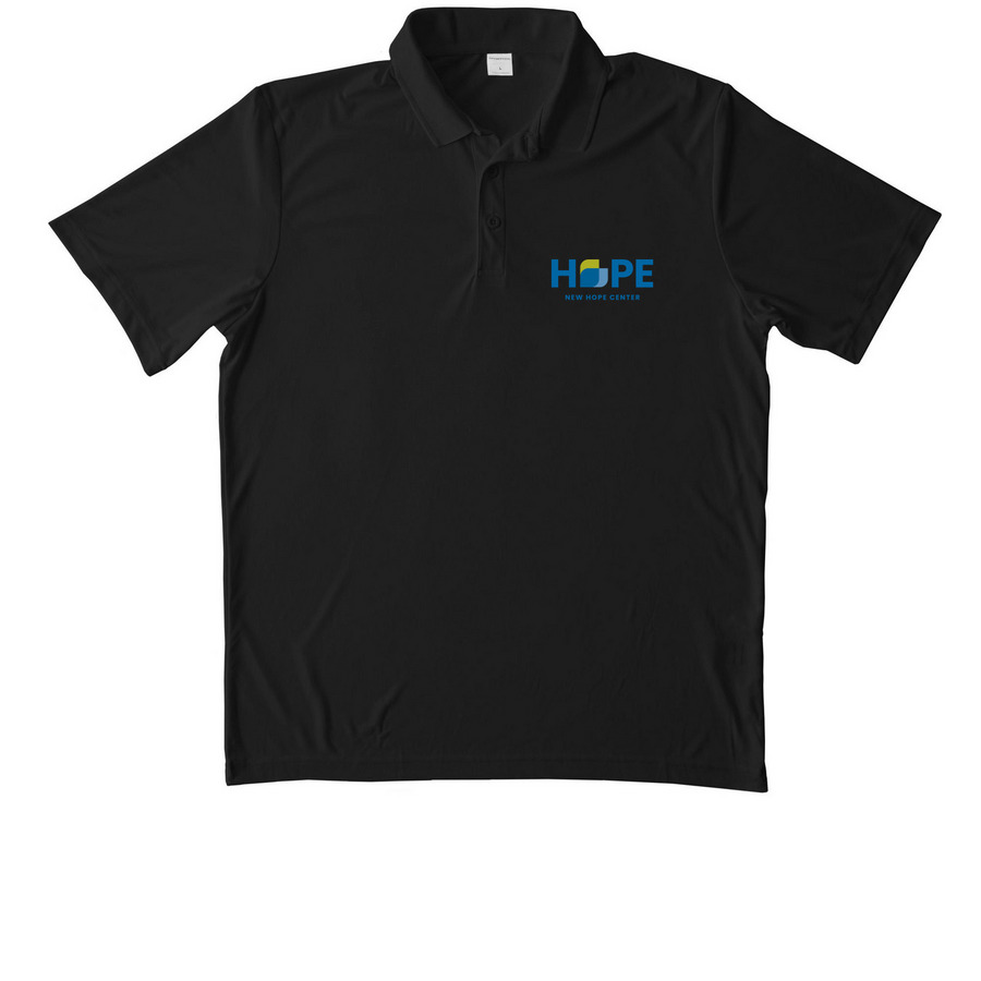 New Hope Athletic Wear, a Black Unisex Performance Polo