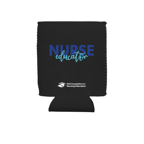NFNE Nurse Educator Can Holder, a Black Neoprene Can Holder