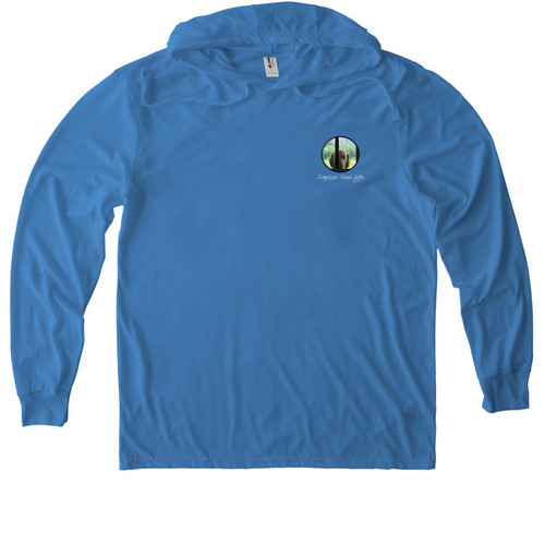 Faith in Bloom, a Azure Blue Allmade Eco Triblend Hoodie Tee