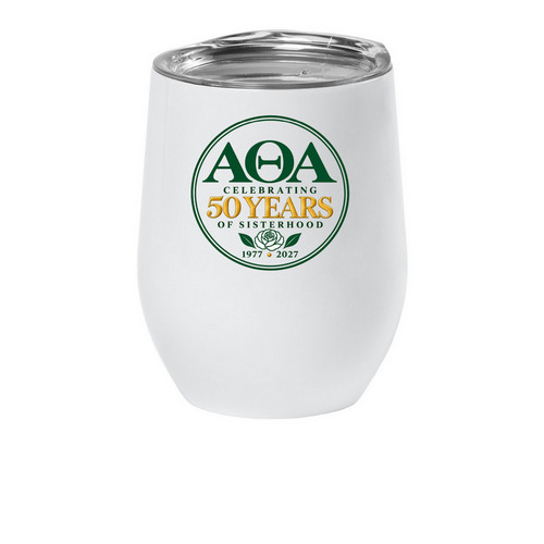 Golden Hour Tumbler, a White Insulated Wine Cup