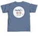 Rachel A Crochet Logo, a Blue Jean Comfort Colors Unisex Tee (back-view)