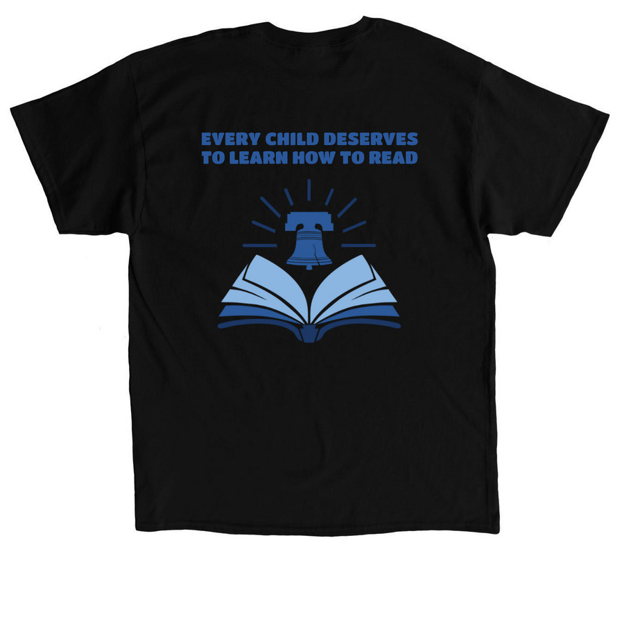 PA Literacy Coalition T-Shirts, a Black Classic Unisex Tee (back-view)