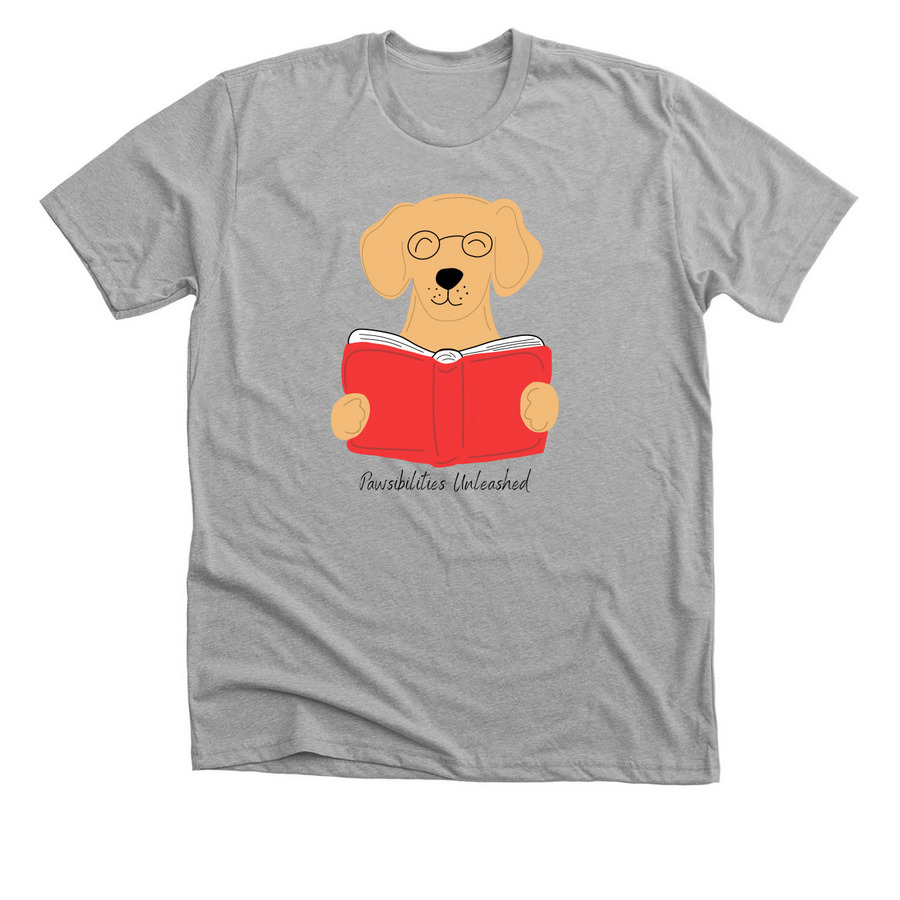 Books & Best Friends, a Athletic Heather Premium Unisex Tee