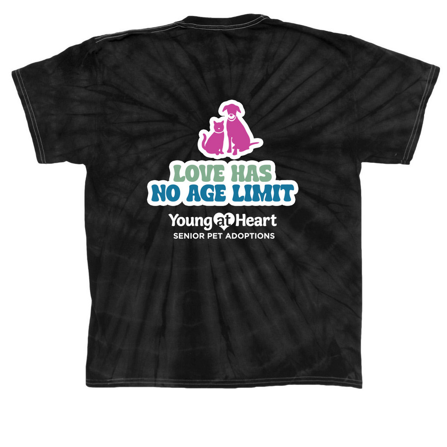 Easily Distracted by Cats, a Black Classic Tie Dye Tee (back-view)