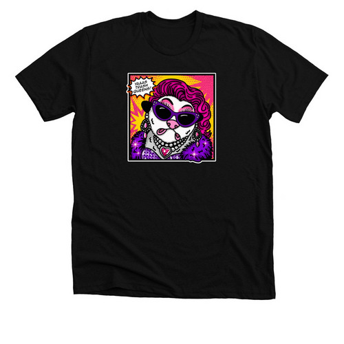 YAAAS, TRASH QUEENS!, a Solid Black Blend Premium Unisex Tee