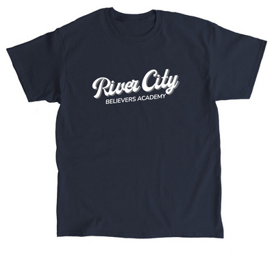 River City Believers Academy, a Navy Classic Unisex Tee