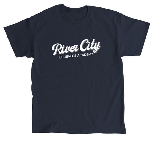 River City Believers Academy, a Navy Classic Unisex Tee